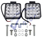 Jgo Faro Cuadrado 16 Led 8cm Blanco Racingtec